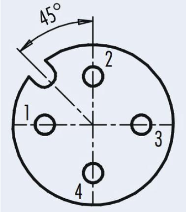 M12真空饋通真空4針構(gòu)型圖