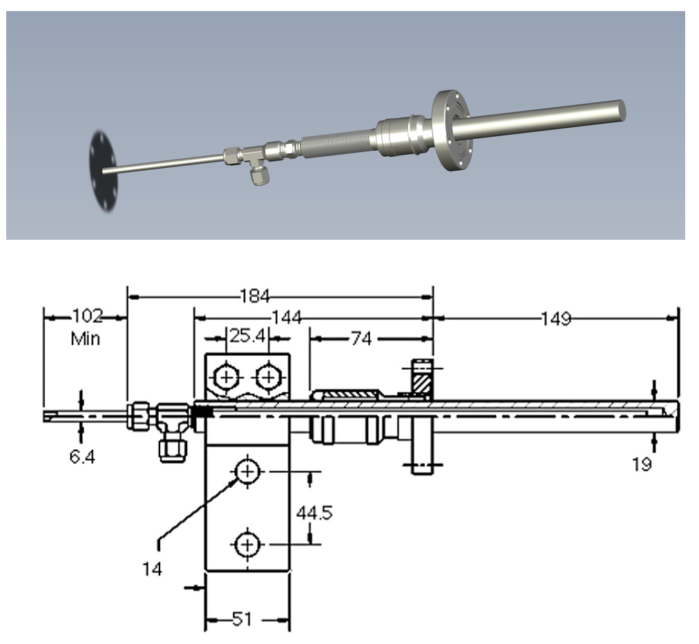 3KV/1000A功率型真空饋通